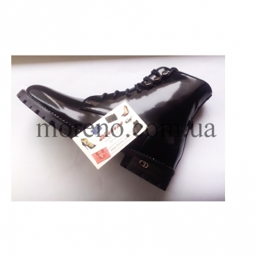 Ботинки Dior глянцевые на шнуровке фото 2