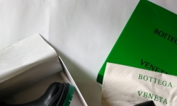 Ботфорти Bottega Veneta з зеленою підошвою фото 3