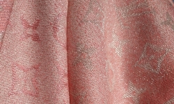 Палантин LV Monogram рожевого кольору фото 3