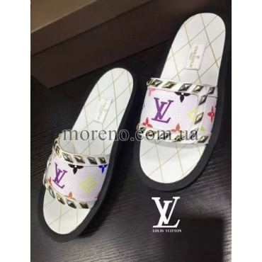 Шлепанцы Louis Vuitton white multicolor