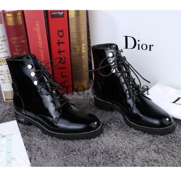 Ботинки Dior лаковые на шнуровке