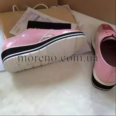 Туфли Prada на шнуровке розовые фото 5