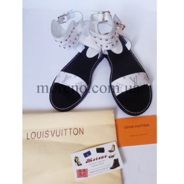 Босоножки Louis Vuitton белые на застежках