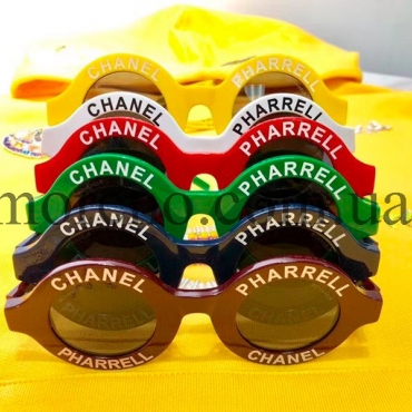 Яркие очки Chan*l круглые фото 5