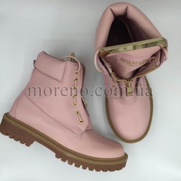 Ботинки Balmain светло-розовые фото 1