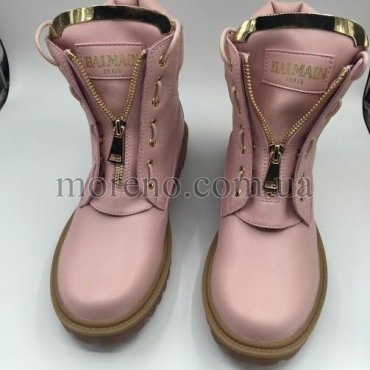 Ботинки Balmain светло-розовые фото 2