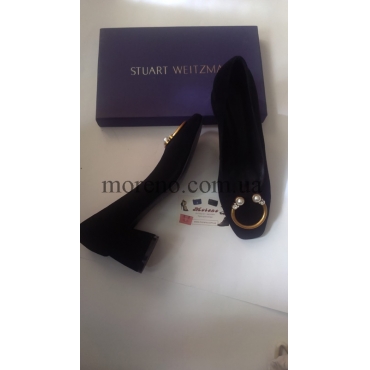 Туфли Stuart Weitzman замшевые черные фото 1