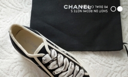 Кеди Chanel чорні з білою підошвою фото 2