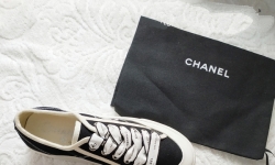 Кеди Chanel чорні з білою підошвою фото 3