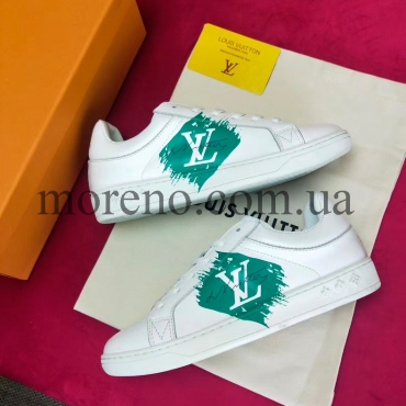 Кроссовки Louis Vuitton белые с цветным лого