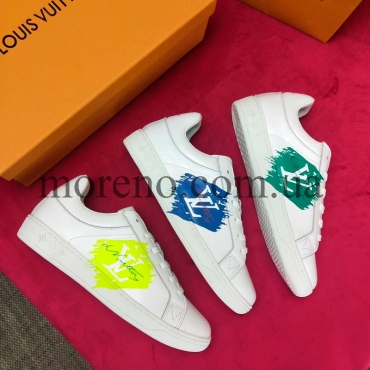 Кроссовки Louis Vuitton белые с цветным лого фото 4