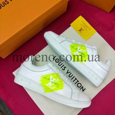 Кроссовки Louis Vuitton белые с цветным лого фото 2