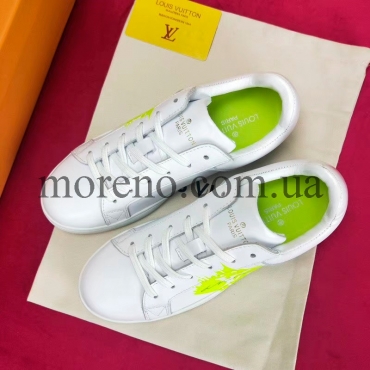 Кроссовки Louis Vuitton белые с цветным лого фото 3