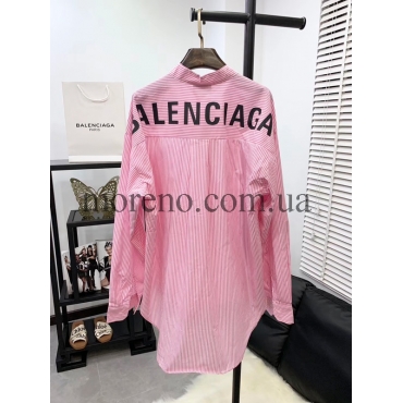 Рубашка Balen*iaga розовая с бантиком фото 1