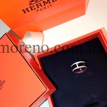 Кольцо Hermes со стразами в коробке