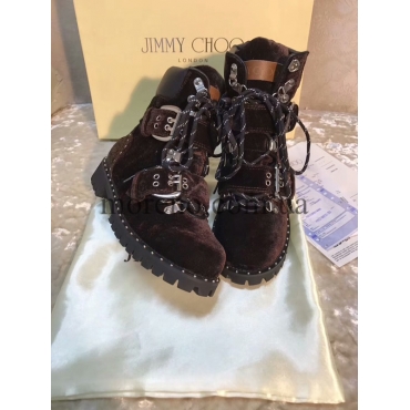 Бархатные ботинки JIMMY CHOO фото 3