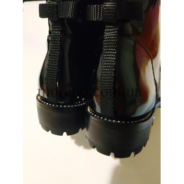 Ботинки Dior глянцевые черные фото 2