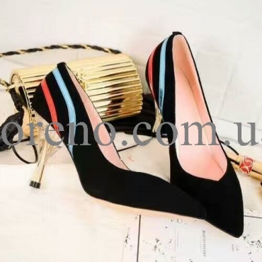Туфли Dior черные с яркими полосками