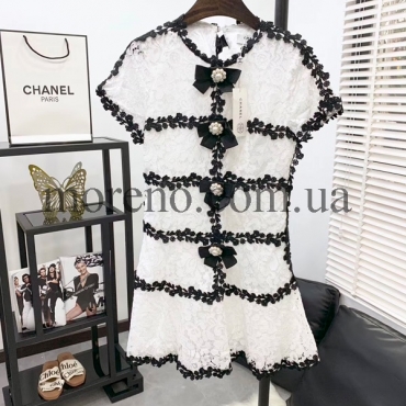 Платье Cha*el бело-черное