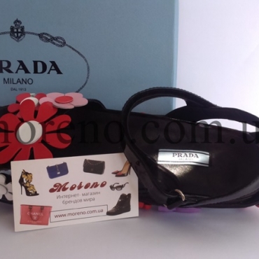 Босоножки Prada с цветочками фото 1